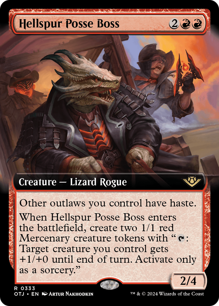 Hellspur Posse Boss (Extended Art) [Outlaws of Thunder Junction] | I Want That Stuff Brandon