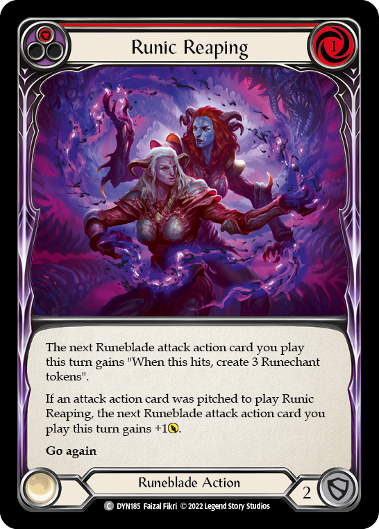 Runic Reaping (Red) [DYN185] (Dynasty)  Rainbow Foil | I Want That Stuff Brandon