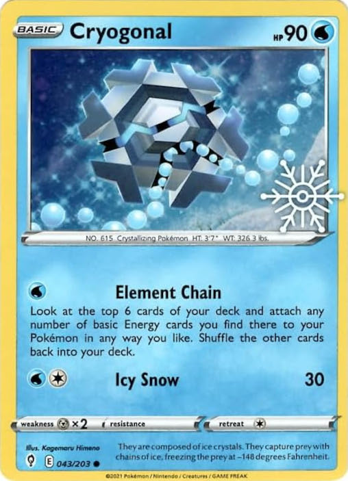 Cryogonal (043/203) (Holiday Calendar) [Sword & Shield: Evolving Skies] | I Want That Stuff Brandon