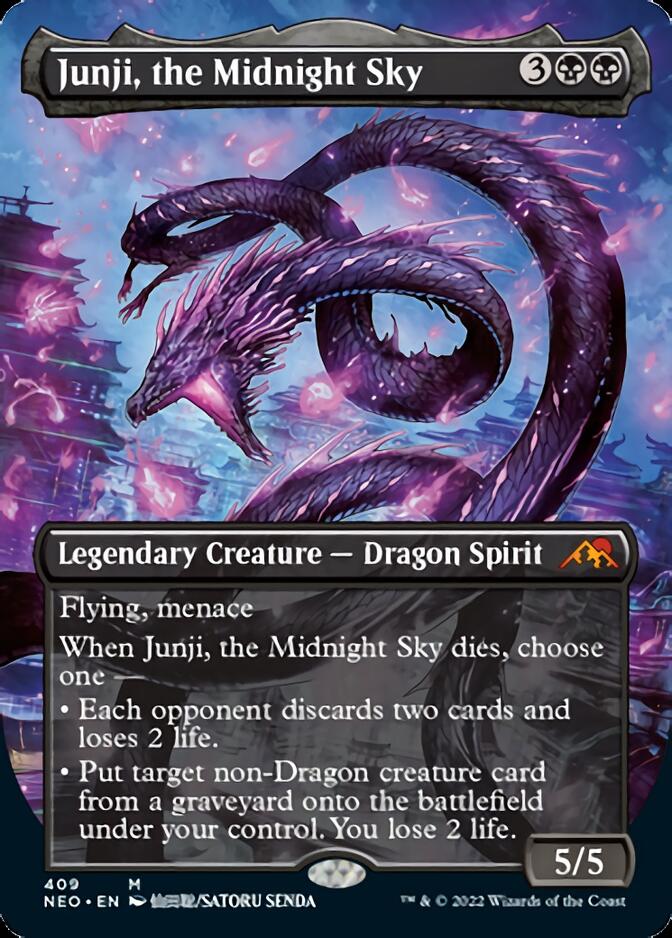 Junji, the Midnight Sky (Borderless Alternate Art) [Kamigawa: Neon Dynasty] | I Want That Stuff Brandon