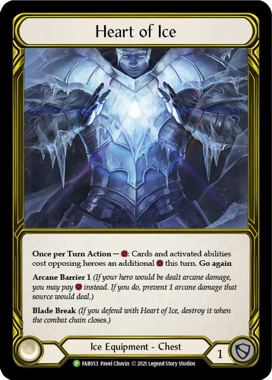 Heart of Ice (Golden) [FAB053] (Promo)  Cold Foil | I Want That Stuff Brandon