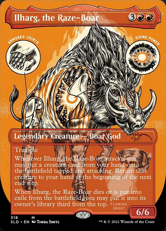 Ilharg, the Raze-Boar (Borderless Foil Etched) [Secret Lair Drop Series] | I Want That Stuff Brandon