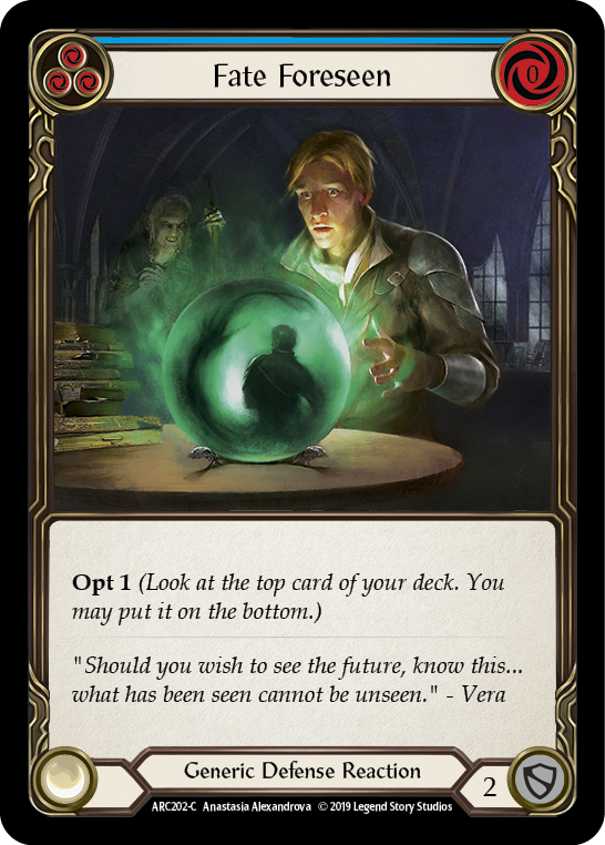Fate Foreseen (Blue) [ARC202-C] (Arcane Rising)  1st Edition Normal | I Want That Stuff Brandon