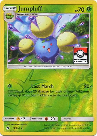 Jumpluff (14/214) (League Promo) [Sun & Moon: Lost Thunder] | I Want That Stuff Brandon