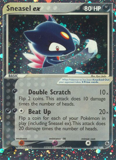 Sneasel ex (103/109) [EX: Ruby & Sapphire] | I Want That Stuff Brandon