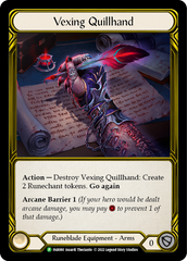 Vexing Quillhand (Golden) [FAB080] (Promo)  Cold Foil | I Want That Stuff Brandon