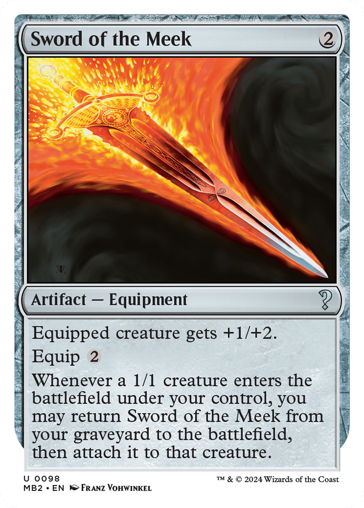 Sword of the Meek (White Border) [Mystery Booster 2] | I Want That Stuff Brandon
