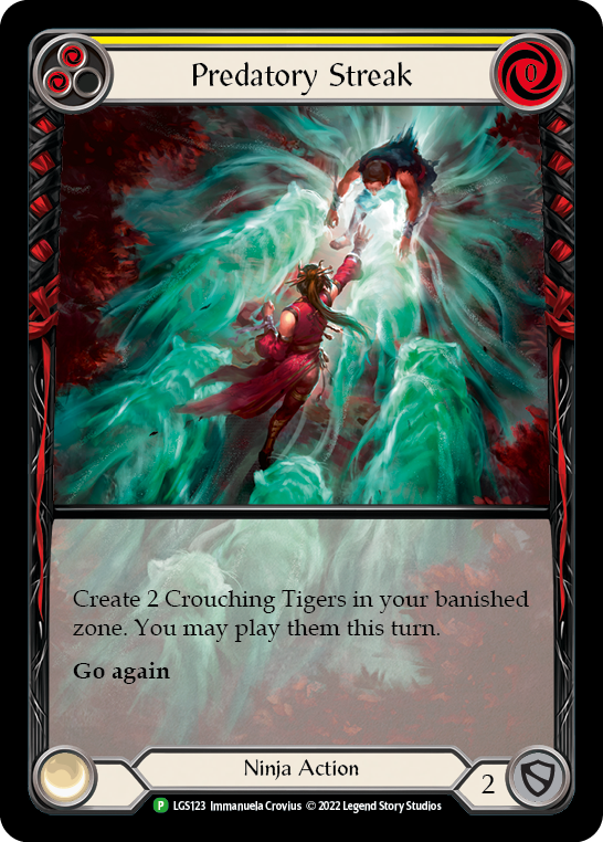 Predatory Streak (Yellow) [LGS123] (Promo)  Rainbow Foil | I Want That Stuff Brandon