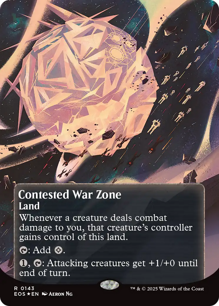 Contested War Zone (0143) (Borderless) (Galaxy Foil) [Edge of Eternities: Stellar Sights] | I Want That Stuff Brandon