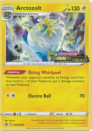 Arctozolt (SWSH036) (Staff Prerelease Promo) [Sword & Shield: Black Star Promos] | I Want That Stuff Brandon