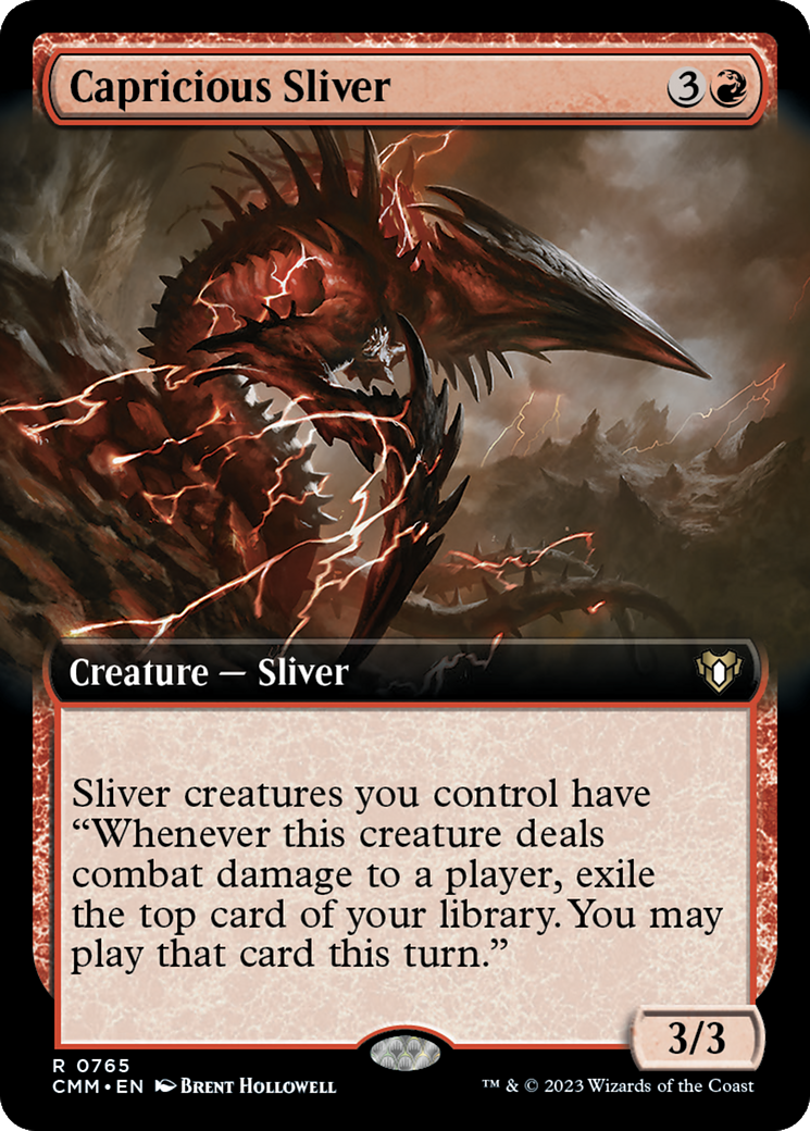 Capricious Sliver (Extended Art) [Commander Masters] | I Want That Stuff Brandon