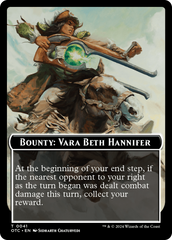 Bounty: Vara Beth Hannifer // Bounty Rules Double-Sided Token [Outlaws of Thunder Junction Commander Tokens] | I Want That Stuff Brandon