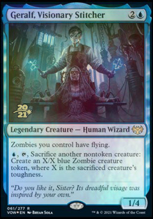 Geralf, Visionary Stitcher [Innistrad: Crimson Vow Prerelease Promos] | I Want That Stuff Brandon