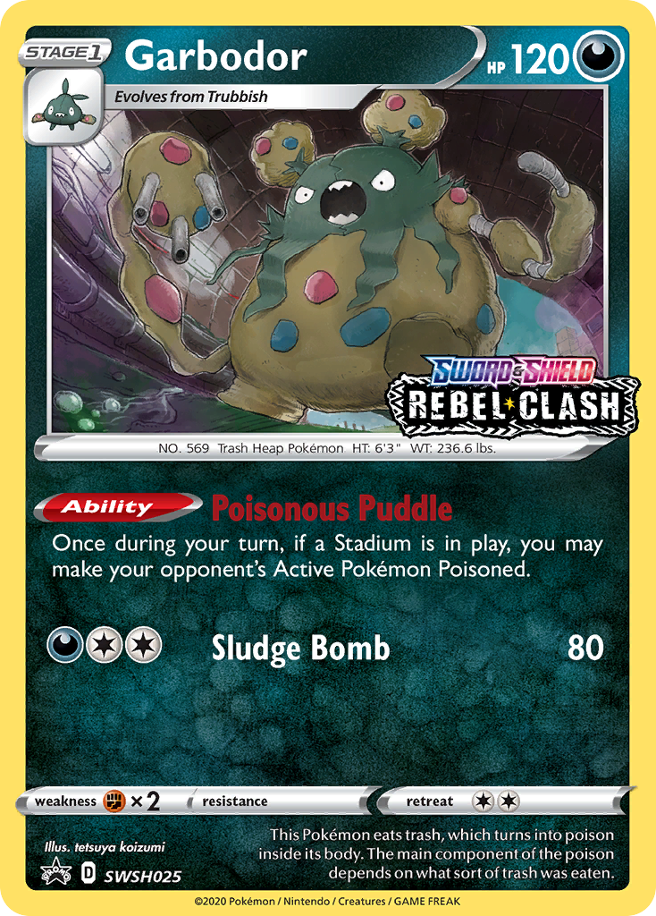 Garbodor (SWSH025) (Prerelease Promo) [Sword & Shield: Black Star Promos] | I Want That Stuff Brandon