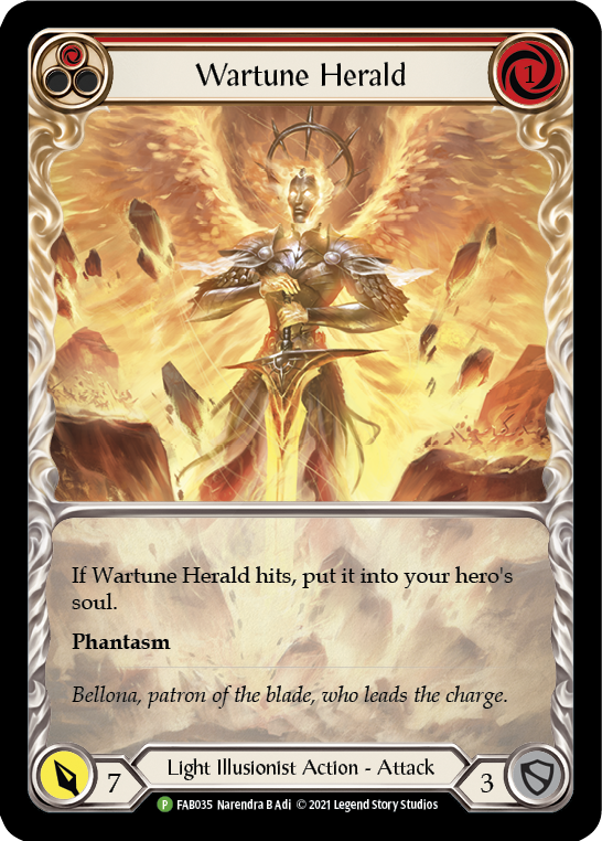 Wartune Herald (Red Extended Art) [FAB035] (Promo)  Rainbow Foil | I Want That Stuff Brandon