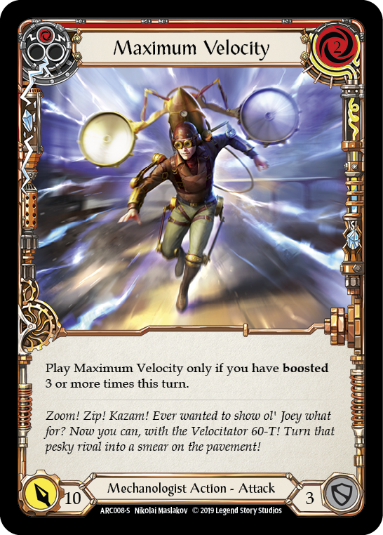 Maximum Velocity [ARC008-S] (Arcane Rising)  1st Edition Rainbow Foil | I Want That Stuff Brandon