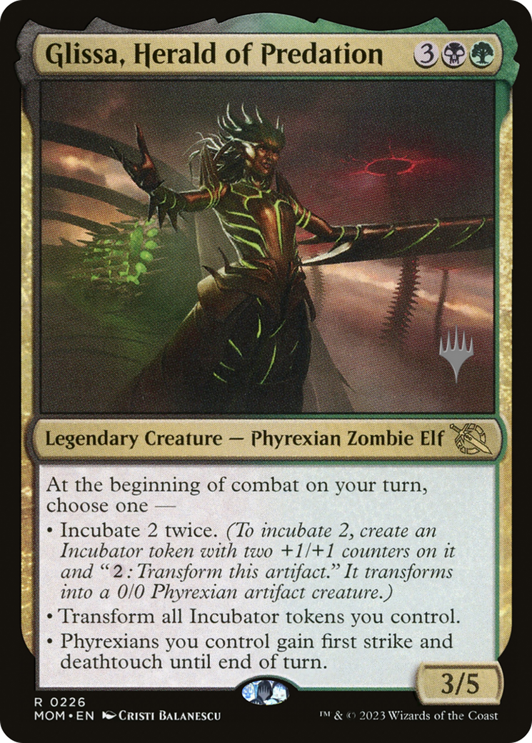 Glissa, Herald of Predation (Promo Pack) [March of the Machine Promos] | I Want That Stuff Brandon