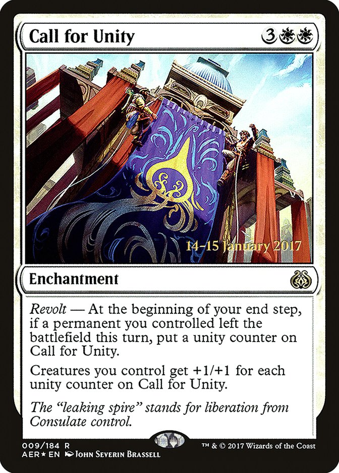 Call for Unity [Aether Revolt Prerelease Promos] | I Want That Stuff Brandon