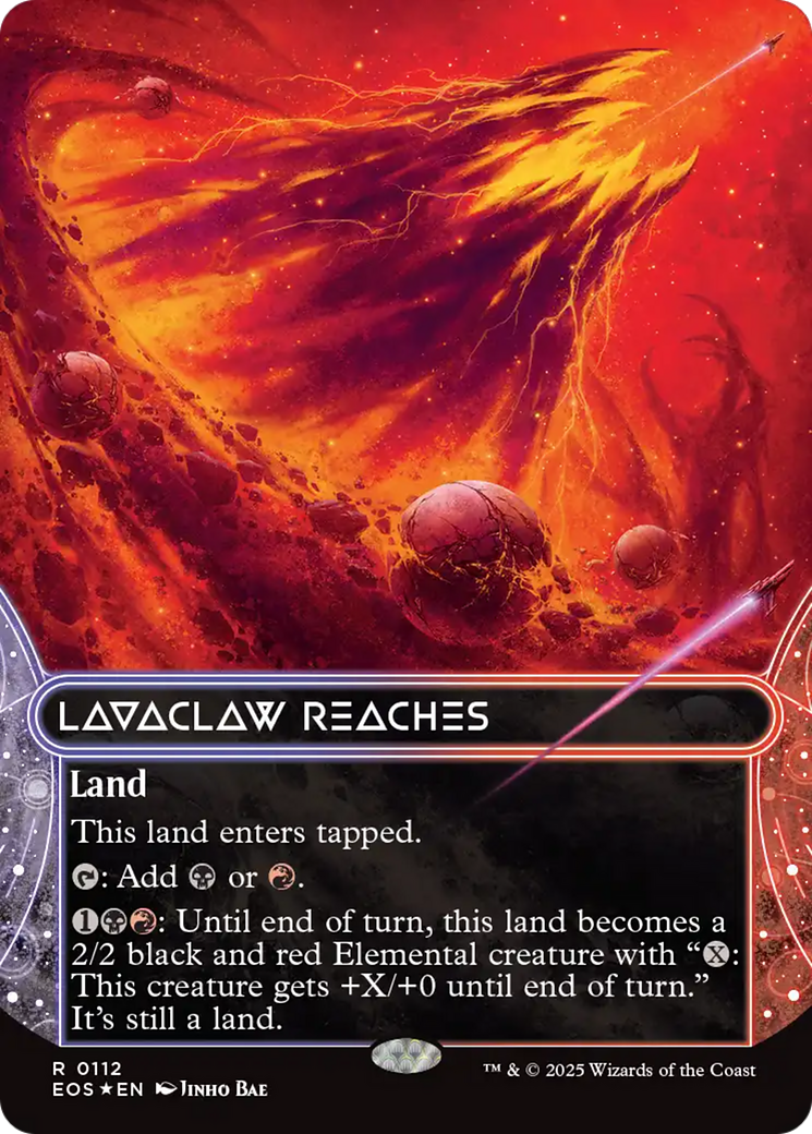Lavaclaw Reaches (0112) (Borderless) (Galaxy Foil) [Edge of Eternities: Stellar Sights] | I Want That Stuff Brandon
