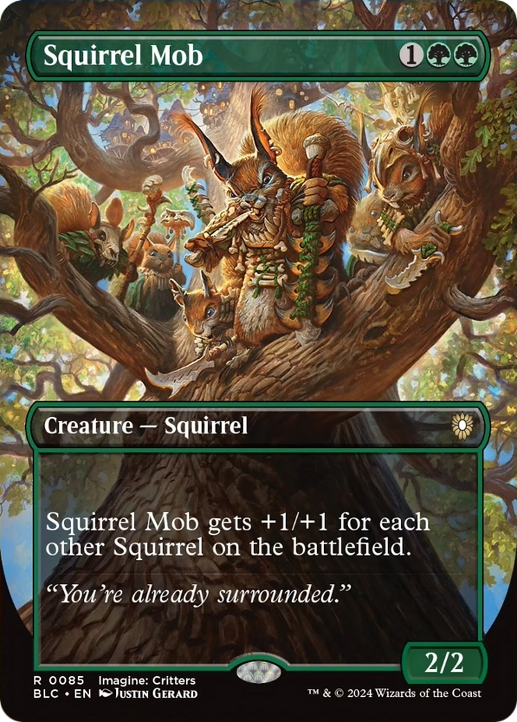 Squirrel Mob (Borderless) [Bloomburrow Commander] | I Want That Stuff Brandon