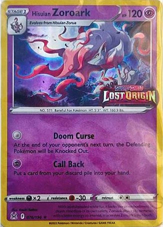 Hisuian Zoroark (076/196) (Lost Origin Stamp) [Sword & Shield: Lost Origin] | I Want That Stuff Brandon