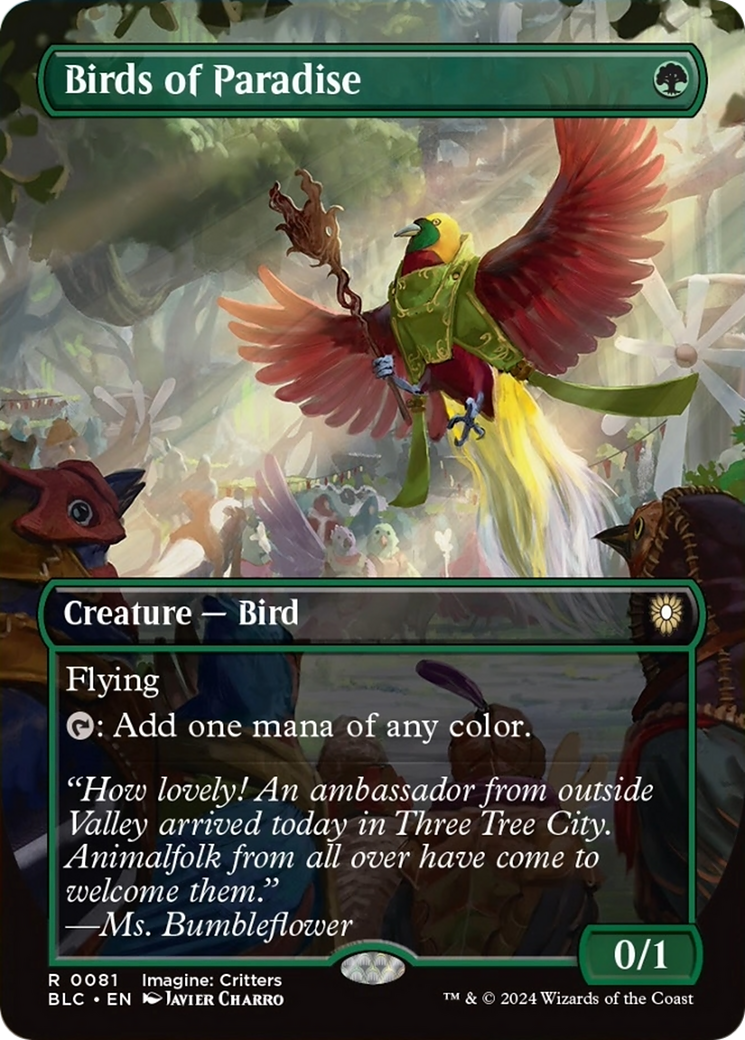 Birds of Paradise (Borderless) [Bloomburrow Commander] | I Want That Stuff Brandon