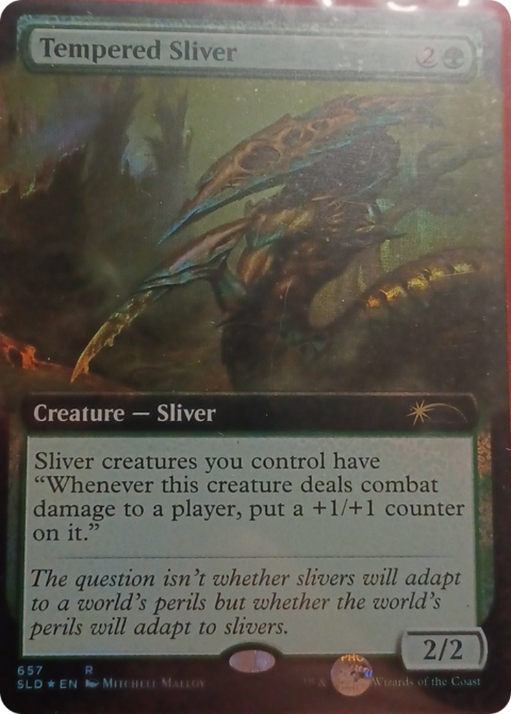 Tempered Sliver (Extended Art) [Secret Lair Drop Promos] | I Want That Stuff Brandon