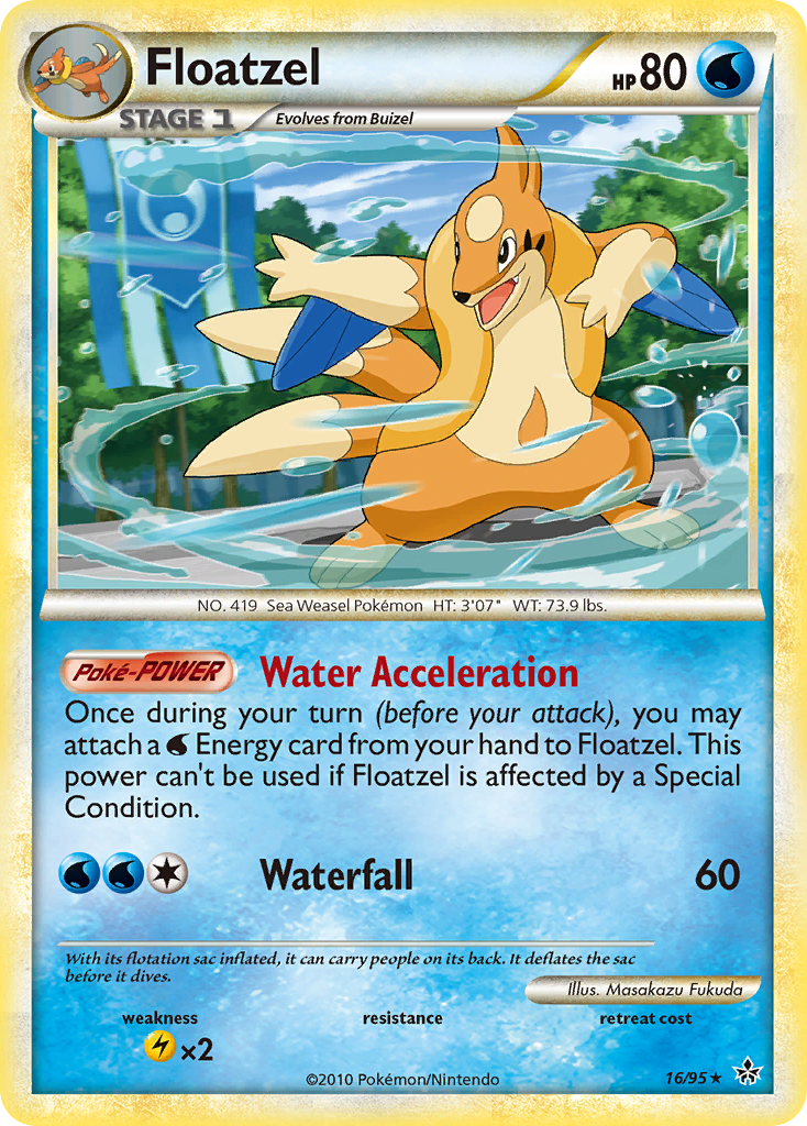 Floatzel (16/95) [HeartGold & SoulSilver: Unleashed] | I Want That Stuff Brandon