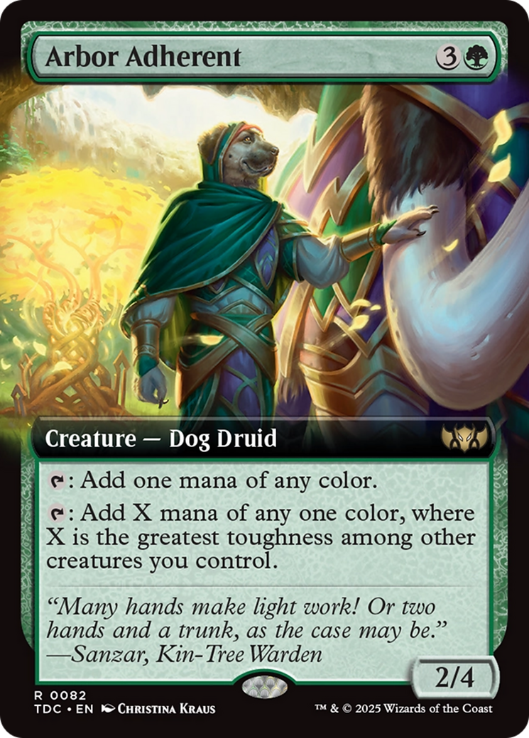 Arbor Adherent (Extended Art) [Tarkir: Dragonstorm Commander] | I Want That Stuff Brandon