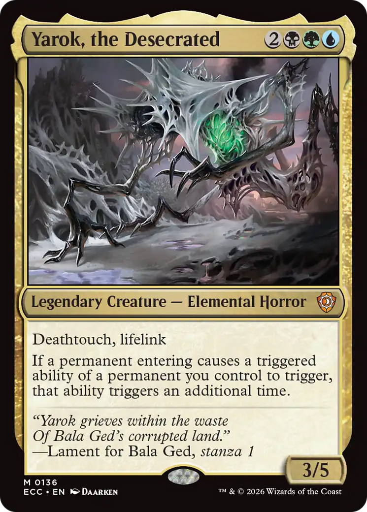 Yarok, the Desecrated [Lorwyn Eclipsed Commander] | I Want That Stuff Brandon