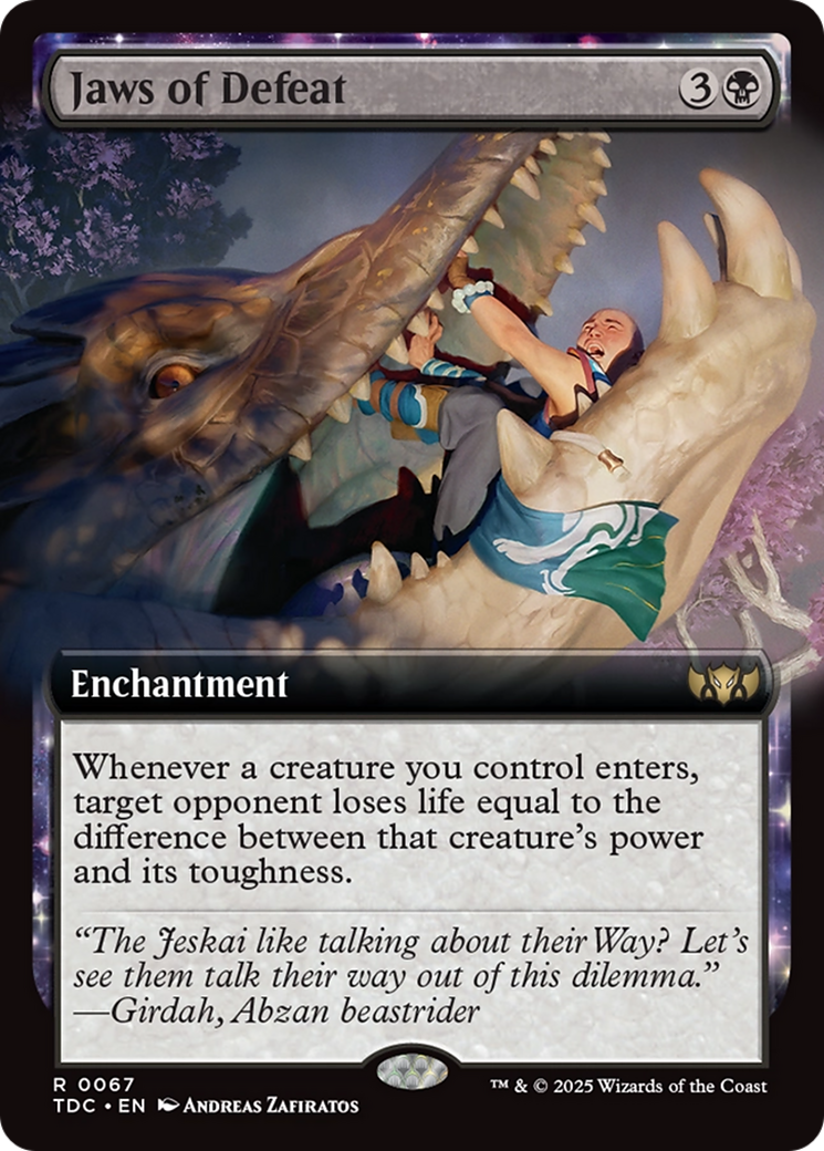 Jaws of Defeat (Extended Art) [Tarkir: Dragonstorm Commander] | I Want That Stuff Brandon