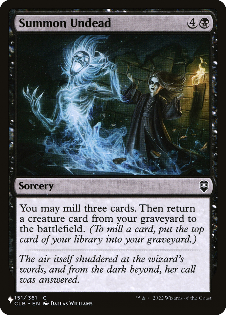 Summon Undead [The List Reprints] | I Want That Stuff Brandon