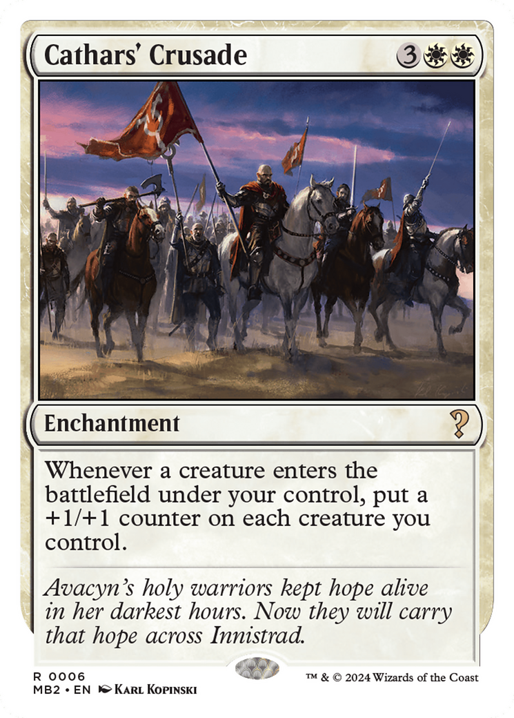 Cathars' Crusade (White Border) [Mystery Booster 2] | I Want That Stuff Brandon