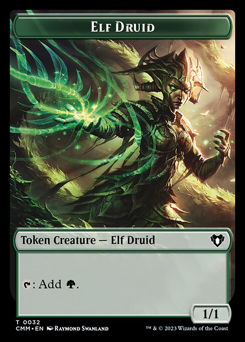 Eldrazi Spawn // Elf Druid Double-Sided Token [Commander Masters Tokens] | I Want That Stuff Brandon