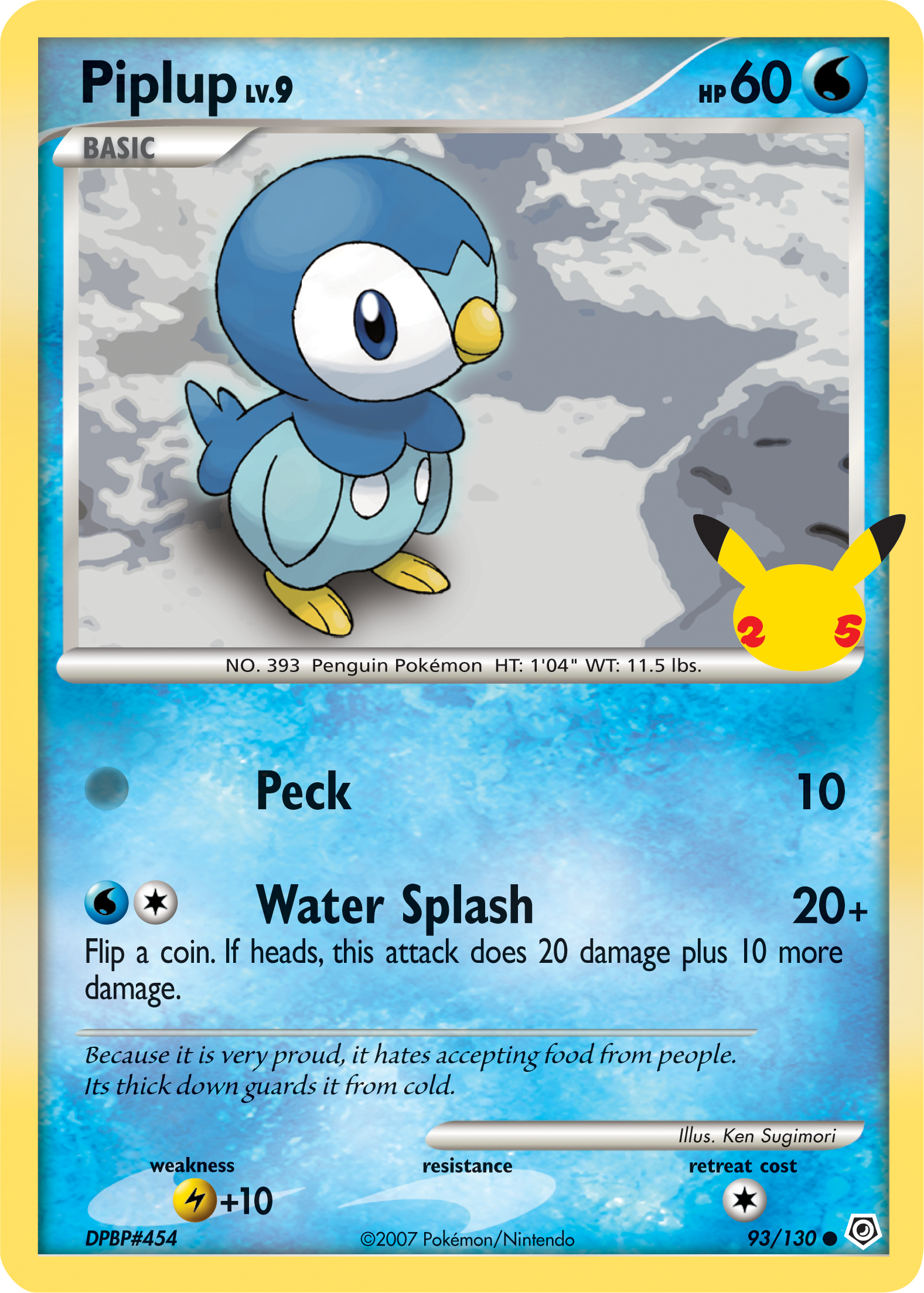 Piplup (93/130) (Jumbo Card) [First Partner Pack] | I Want That Stuff Brandon