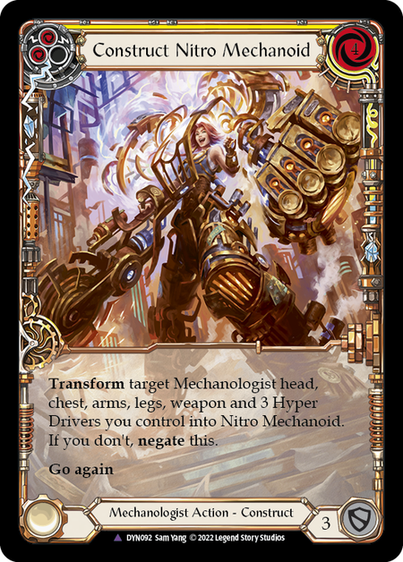 Construct Nitro Mechanoid // Nitro Mechanoid (Marvel) [DYN092] (Dynasty)  Cold Foil | I Want That Stuff Brandon