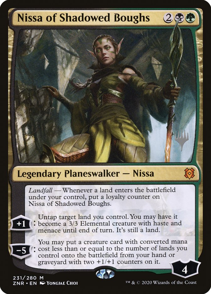 Nissa of Shadowed Boughs (Promo Pack) [Zendikar Rising Promos] | I Want That Stuff Brandon