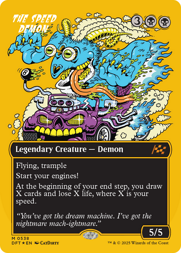 The Speed Demon (Borderless) (First-Place Foil) [Aetherdrift] | I Want That Stuff Brandon