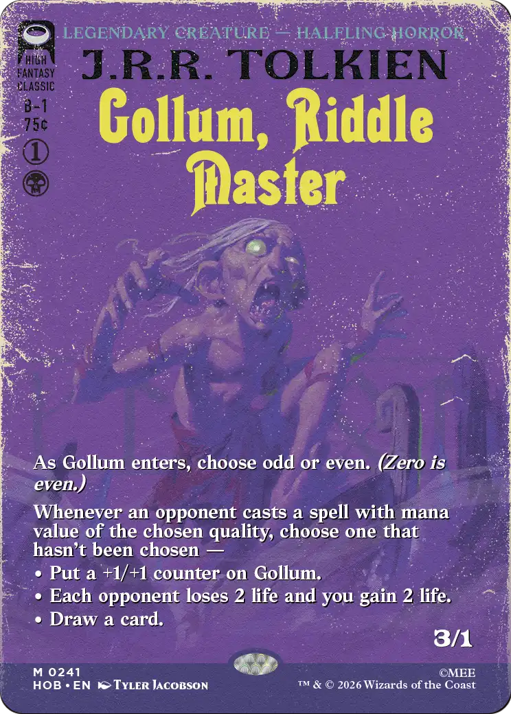Gollum, Riddle Master (Borderless) [The Hobbit] | I Want That Stuff Brandon