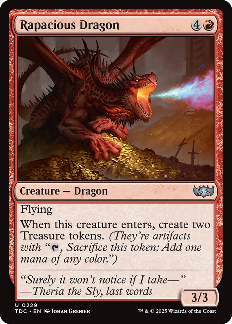 Rapacious Dragon [Tarkir: Dragonstorm Commander] | I Want That Stuff Brandon