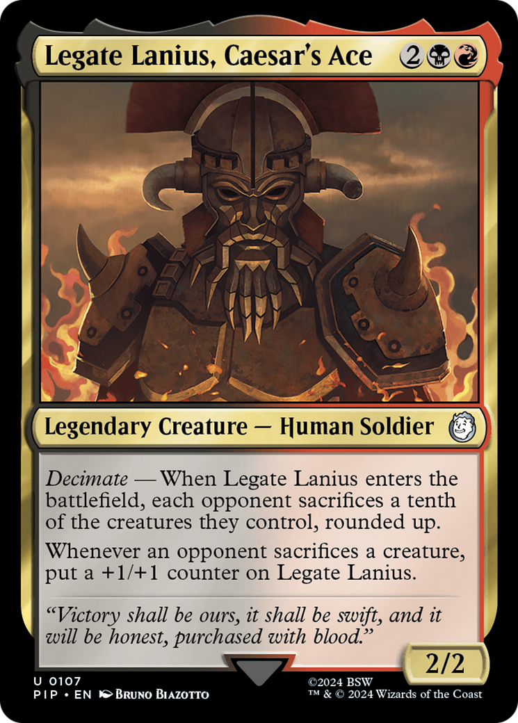 Legate Lanius, Caesar's Ace [Fallout] | I Want That Stuff Brandon