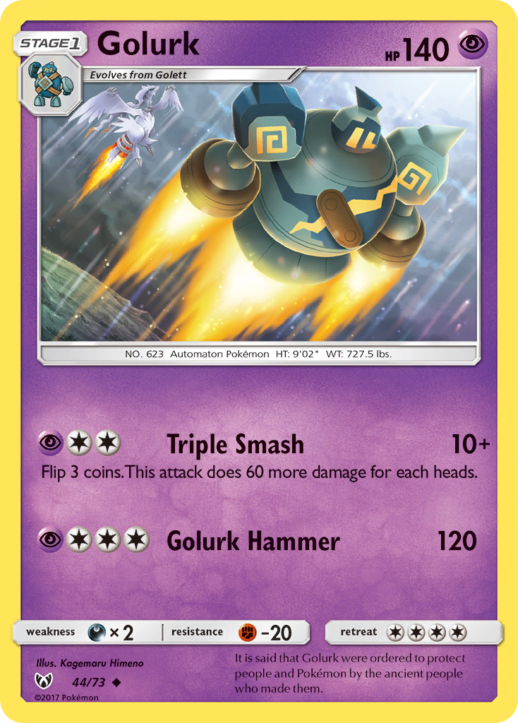 Golurk (44/73) [Sun & Moon: Shining Legends] | I Want That Stuff Brandon