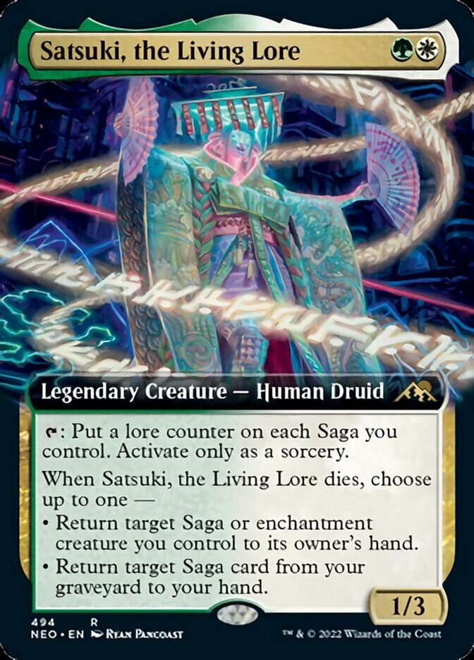 Satsuki, the Living Lore (Extended Art) [Kamigawa: Neon Dynasty] | I Want That Stuff Brandon