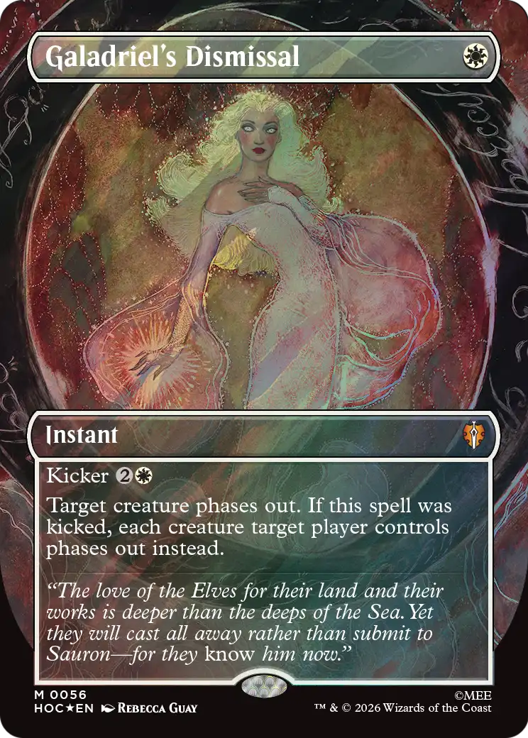Galadriel's Dismissal (Borderless) (Surge Foil) [The Hobbit: Eternal-Legal] | I Want That Stuff Brandon