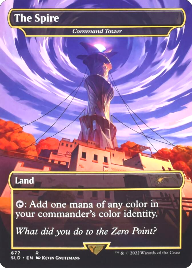 Command Tower - The Spire (Borderless) [Secret Lair Drop Promos] | I Want That Stuff Brandon