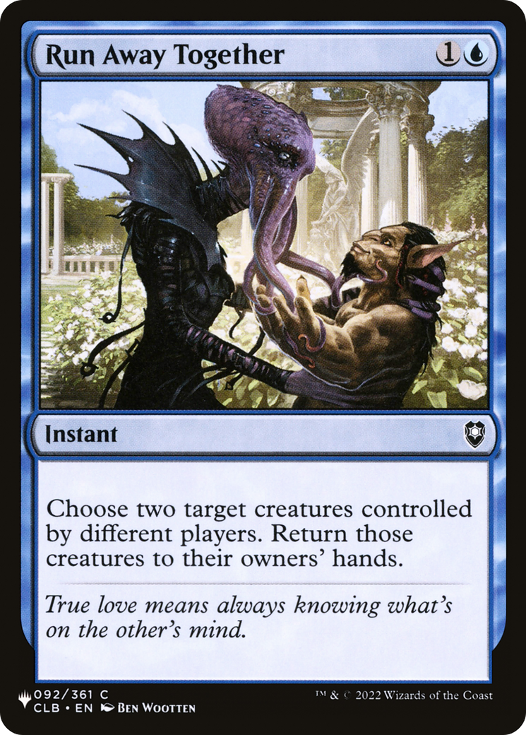 Run Away Together [The List Reprints] | I Want That Stuff Brandon