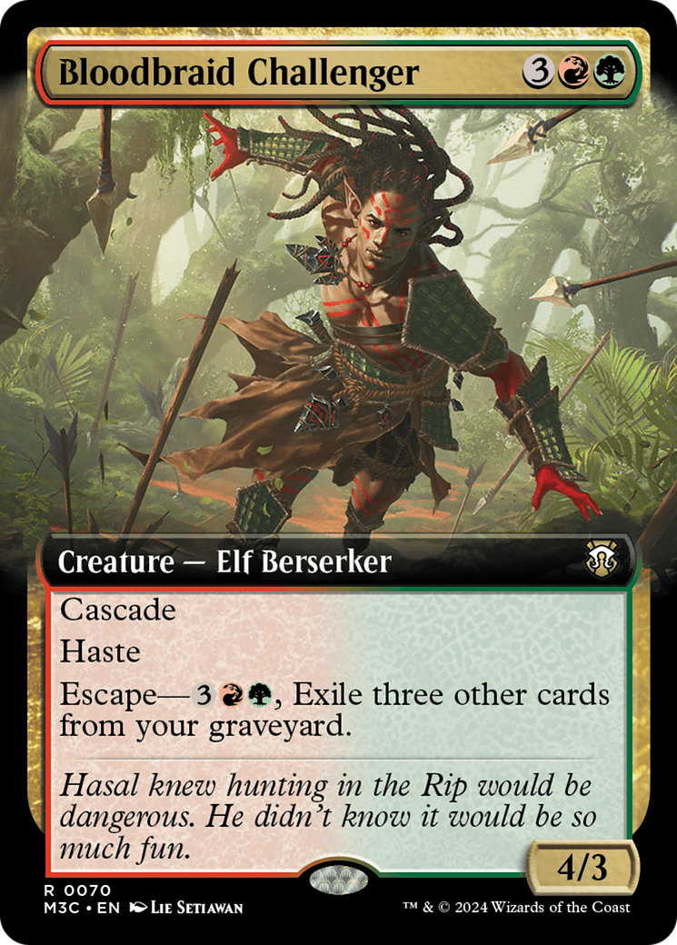 Bloodbraid Challenger (Extended Art) (Ripple Foil) [Modern Horizons 3 Commander] | I Want That Stuff Brandon