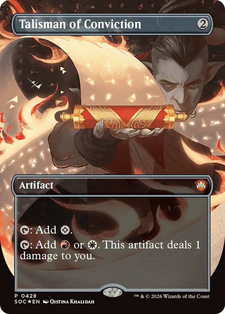 Talisman of Conviction (Borderless) [Secrets of Strixhaven Commander] | I Want That Stuff Brandon