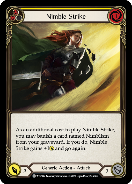 Nimble Strike (Yellow) [U-WTR186] (Welcome to Rathe Unlimited)  Unlimited Rainbow Foil | I Want That Stuff Brandon