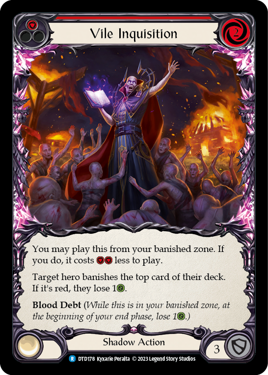 Vile Inquisition (Red) [DTD178] (Dusk Till Dawn)  Rainbow Foil | I Want That Stuff Brandon